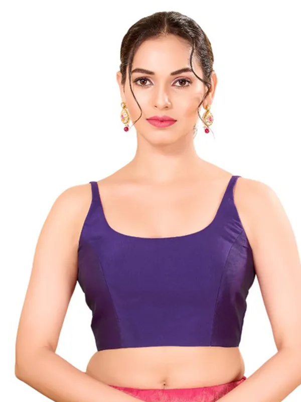 Stunning purple silk readymade blouse