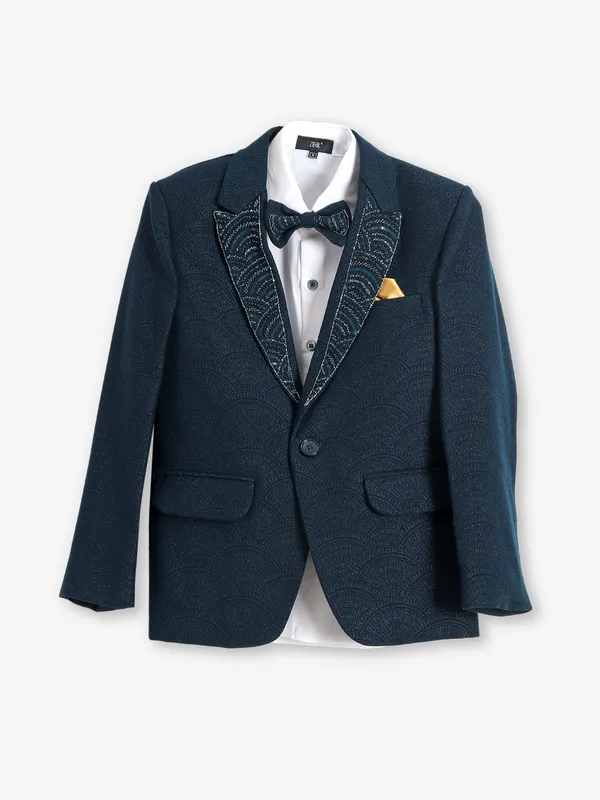 Stunning rama blue terry rayon coat suit