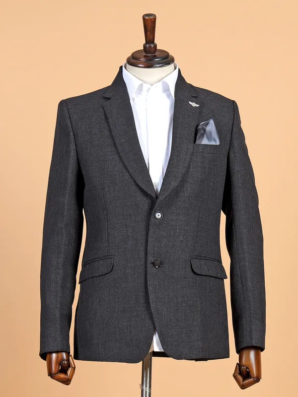 Stunning terry rayon blazer in dark grey