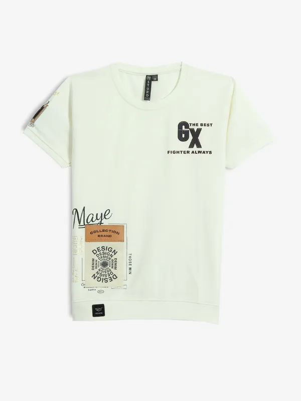 STURD cream printed cotton t-shirt