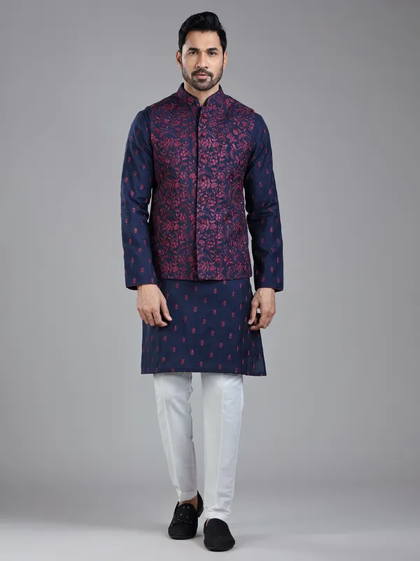 Timeless navy waistcoat set perfect for elegant occasions