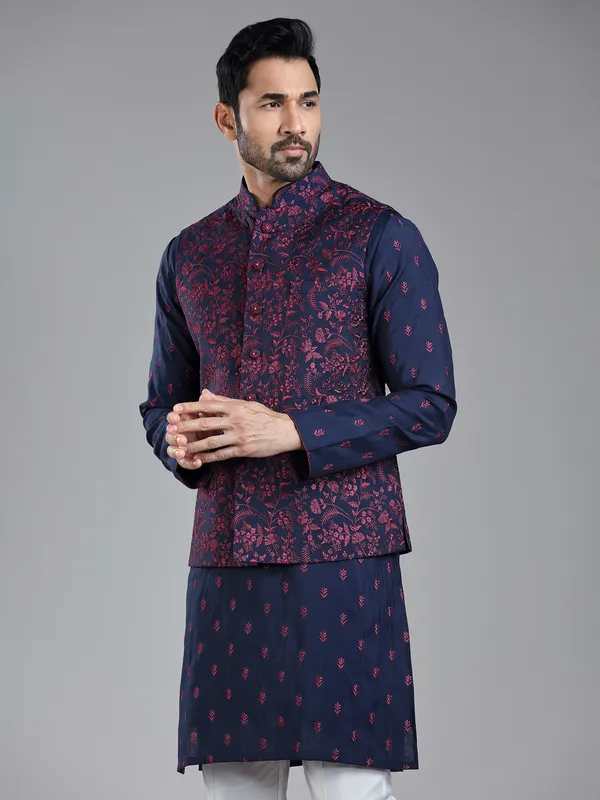Timeless navy waistcoat set perfect for elegant occasions