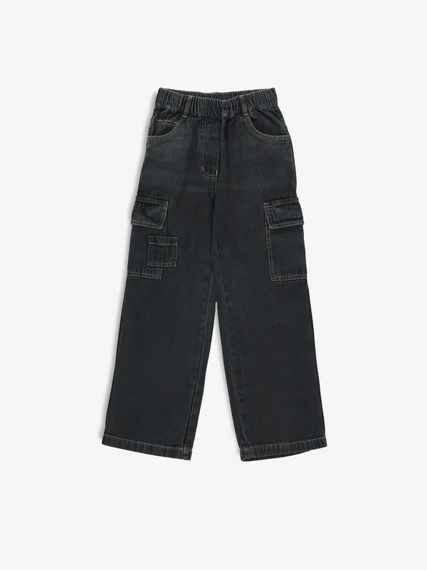 TINY GIRL dark grey washed denim