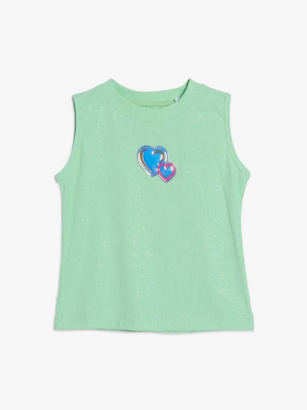 Tiny Girl light green cotton casual top