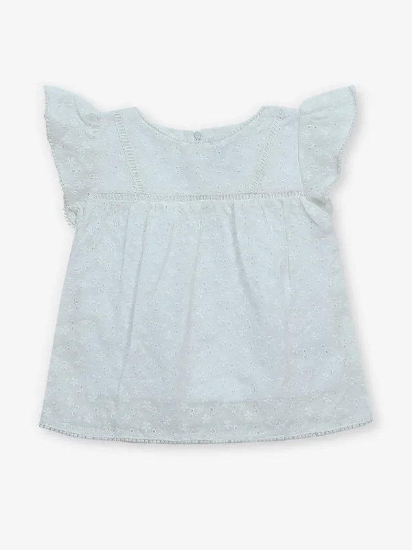 TINY GIRL off-white cotton top