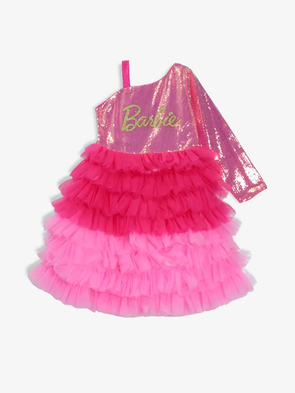 TINY GIRL pink net frock