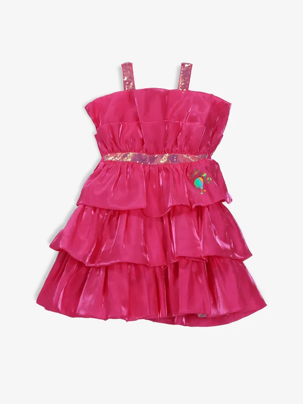 TINY GIRL pink organza frock