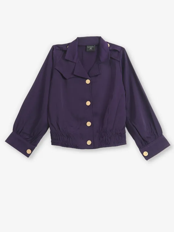 TINY GIRL purple cotton shirt
