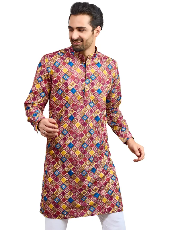 Trendy multicolor festive wear kurta