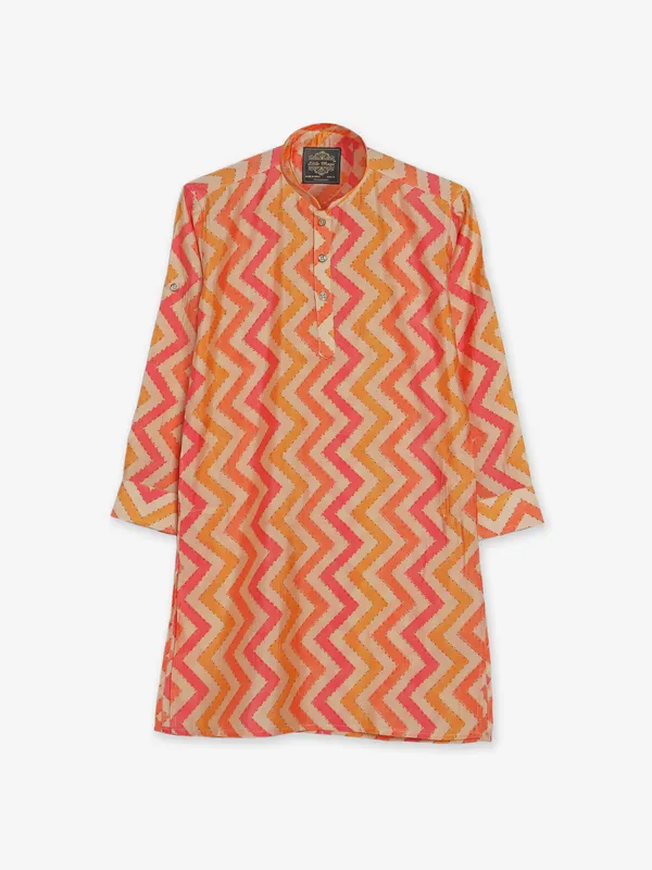Trendy pink zig zag kurta