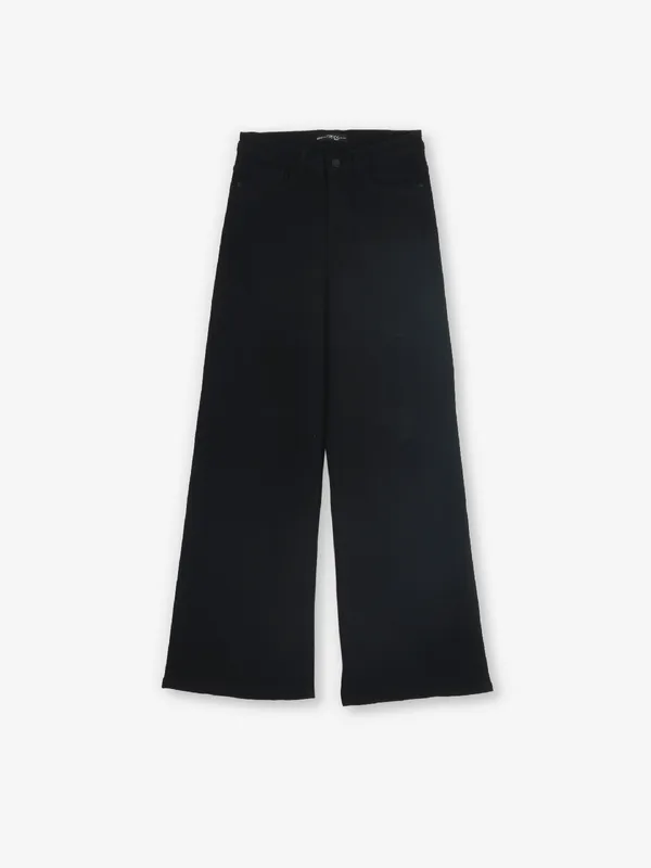 TRIXY black solid straight jeans