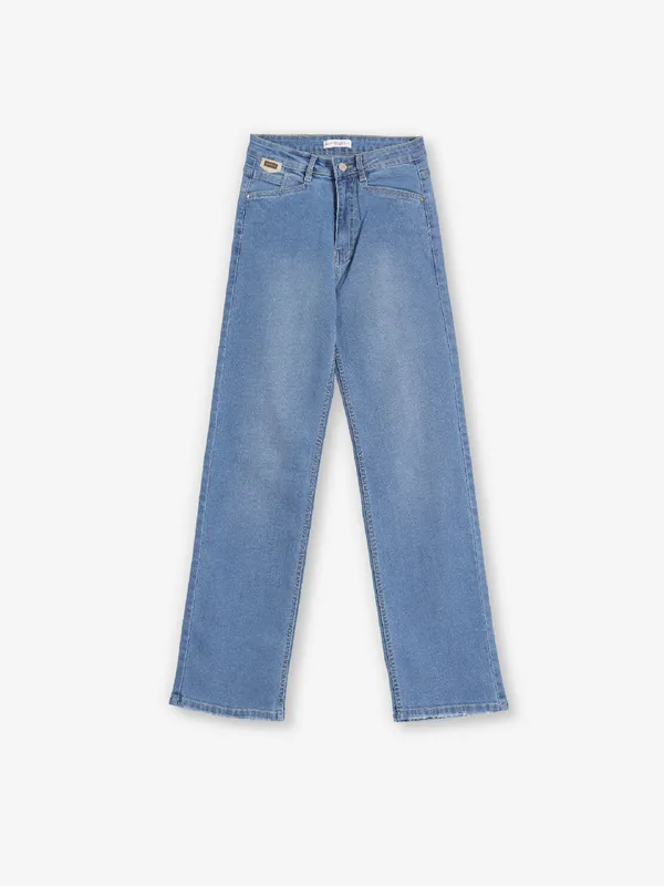 TRIXY light blue washed straight jeans