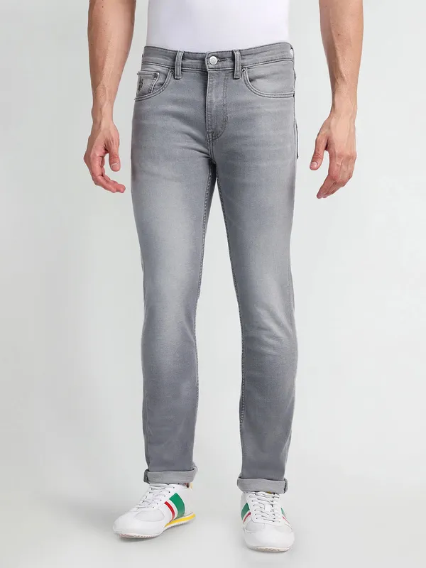 U S POLO ASSN grey regallo skinny fit jeans