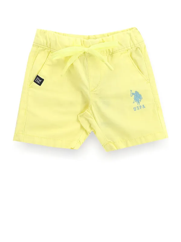 U S POLO ASSN light yellow cotton shorts