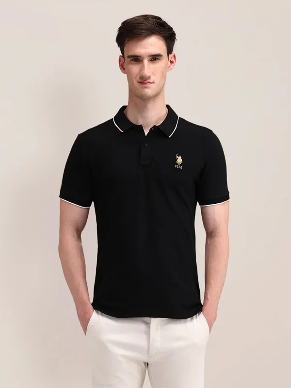 U S POLO ASSN plain white cotton t-shirt for men's