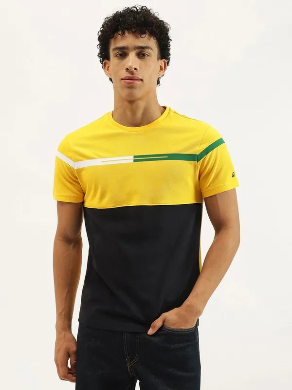 UCB black and yellow round neck t-shirt