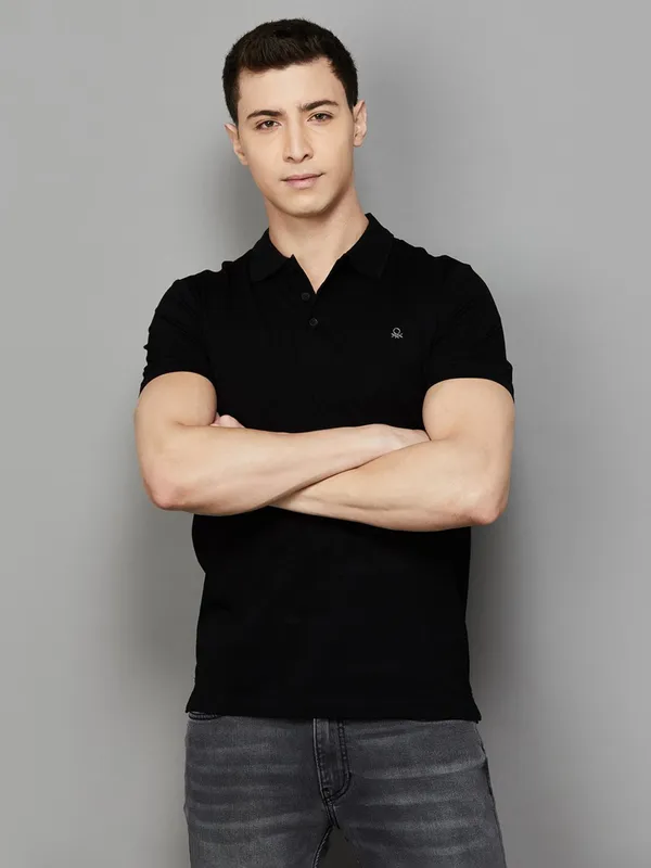 UCB black half sleeve polo t-shirt