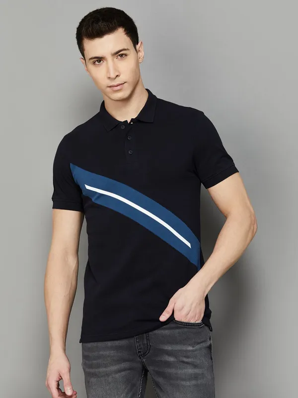 UCB black polo half sleeve t-shirt