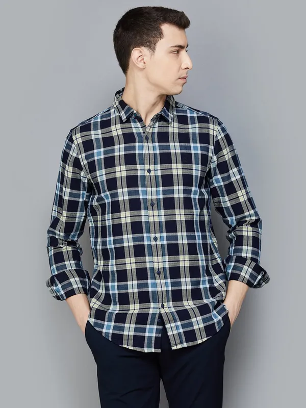 UCB blue check full sleeve shirt
