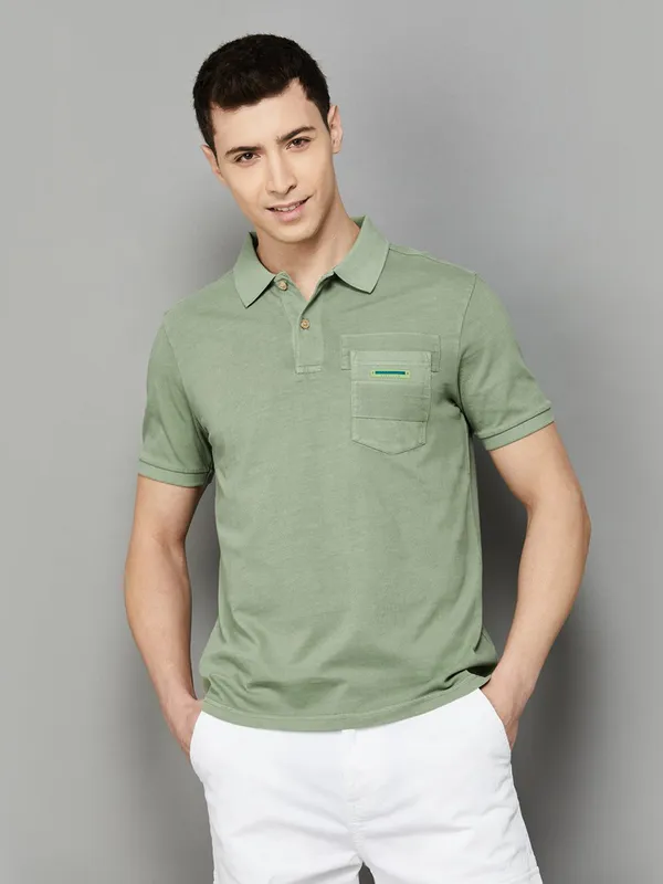 UCB bottle green half sleeve polo t-shirt