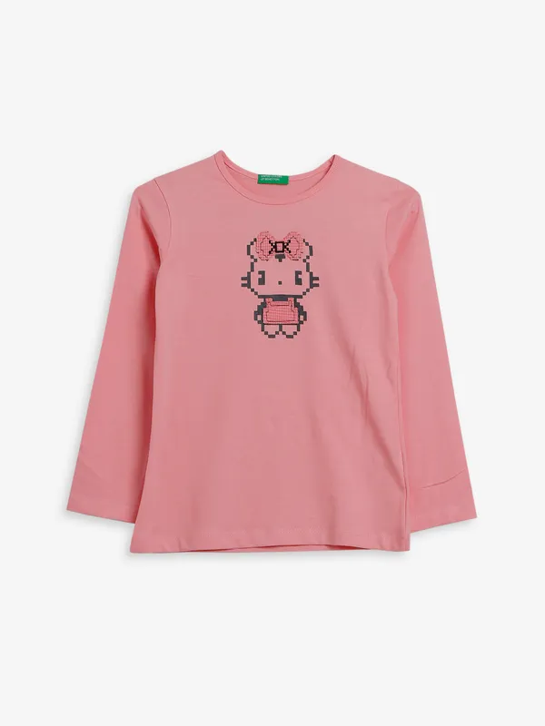UCB cotton pink full sleeves t shirt