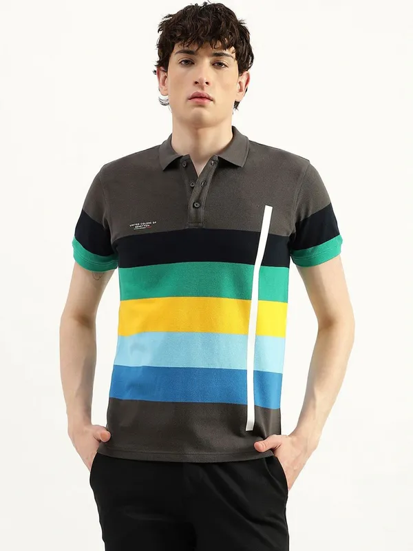 UCB cotton slim fit cotton t-shirt for men