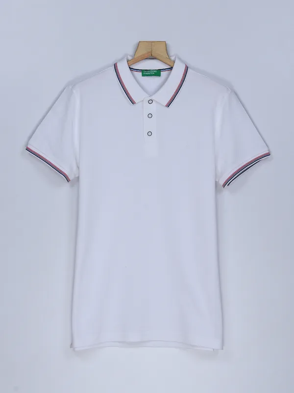 UCB cotton white plain t shirt