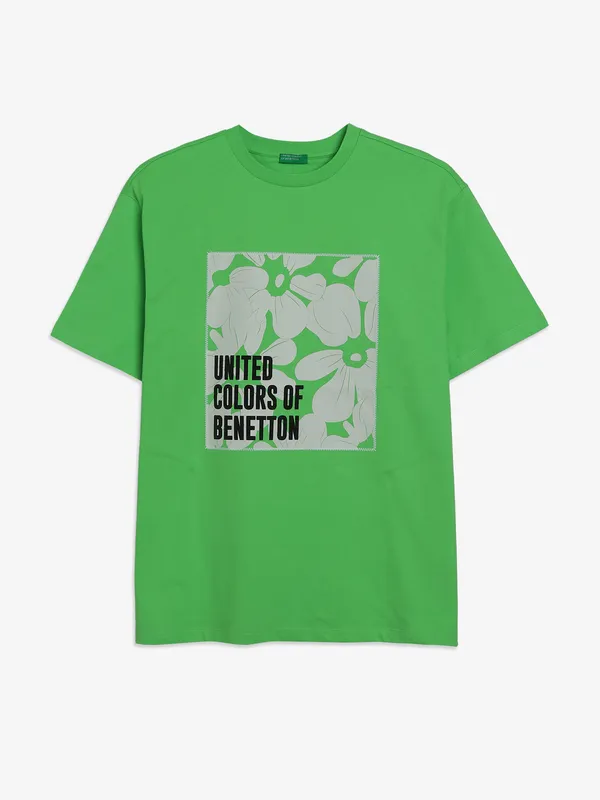 UCB green printed half sleeve t-shirt