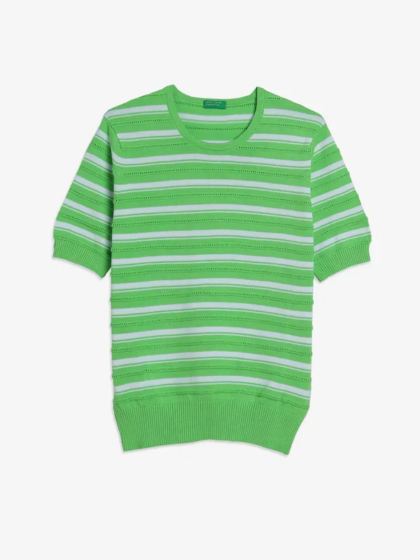 UCB green stripe top