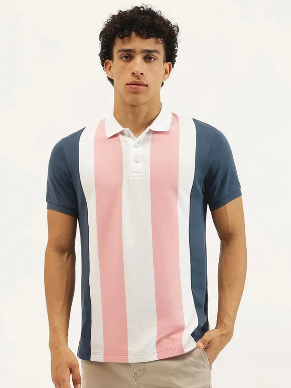 UCB multicolor stripe polo t-shirt