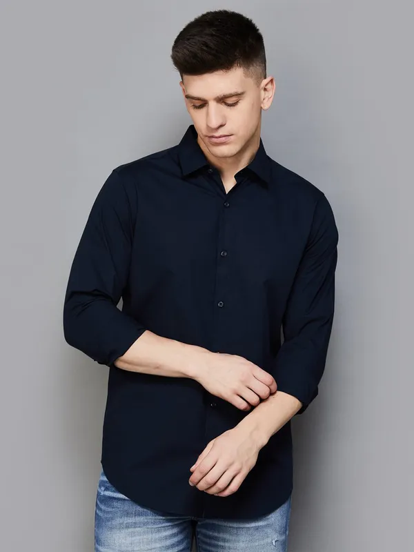 UCB navy cotton shirt