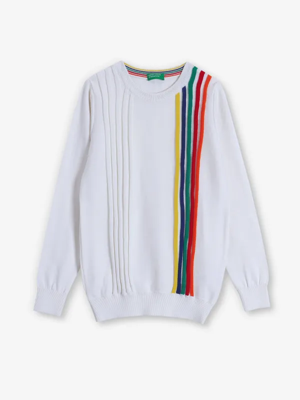 UCB off-white stripe cotton t-shirt