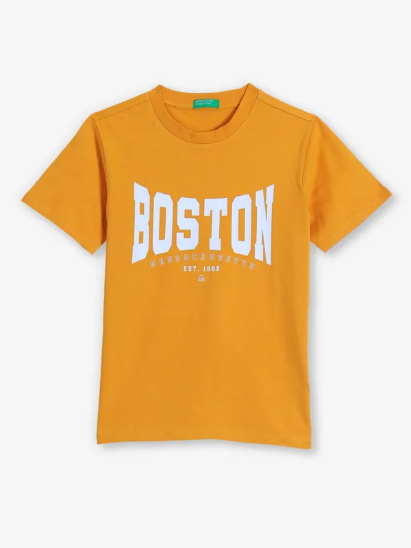 UCB orange cotton half sleeve t-shirt