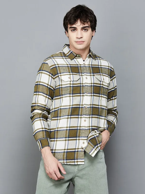UCB pear green check shirt