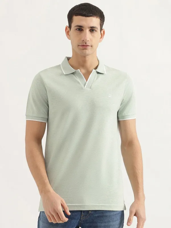 UCB pista green plain cotton t-shirt