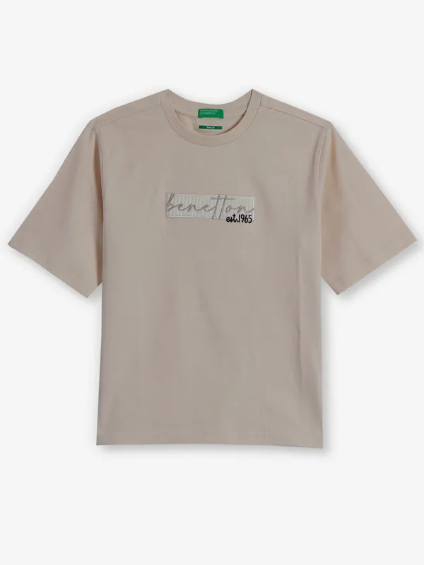 UCB plain beige cotton t-shirt