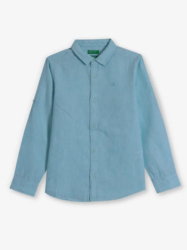 UCB plain blue cotton shirt