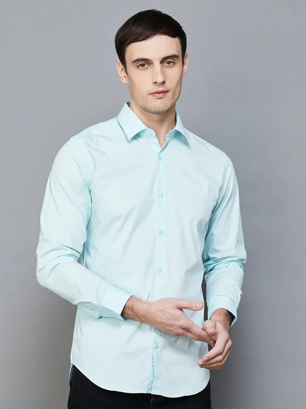 UCB powder blue cotton shirt