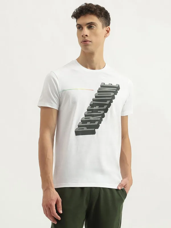UCB printed cotton slim fit t-shirt for men