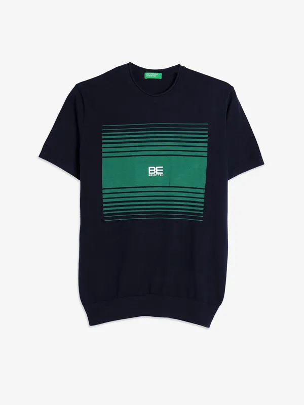 UCB printed navy half sleeve t-shirt