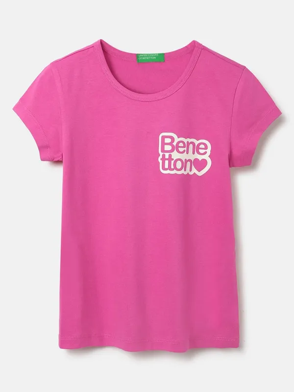 UCB purple plain t-shirt in cotton fabric