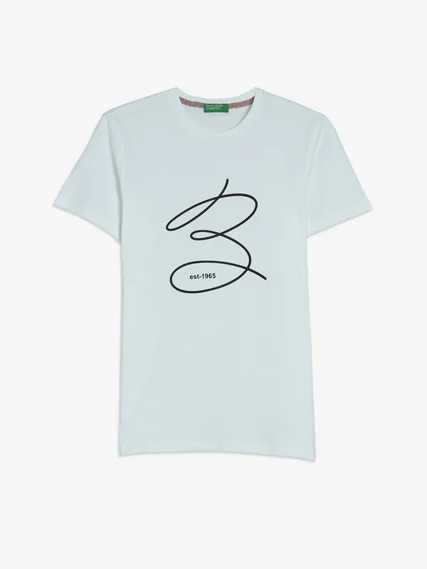 UCB white printed cotton casual t-shirt