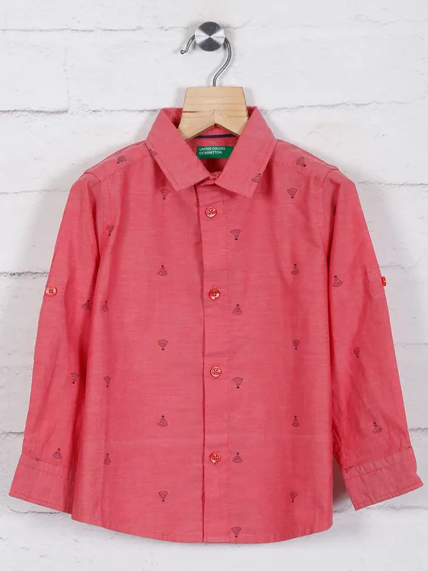 United Colors of Benetton red printed shirt