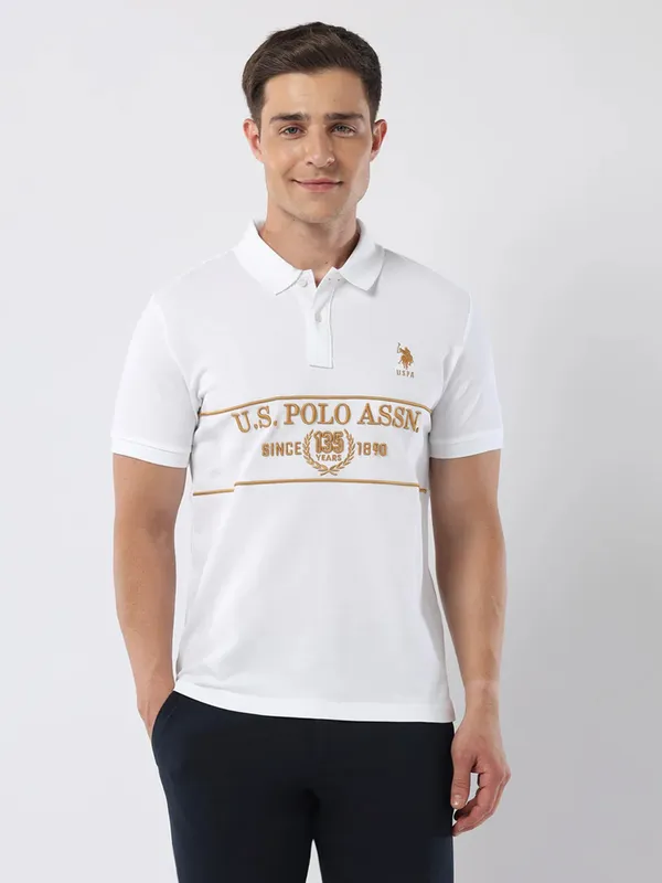 US POLO ASSN brand name cotton t-shirt in white