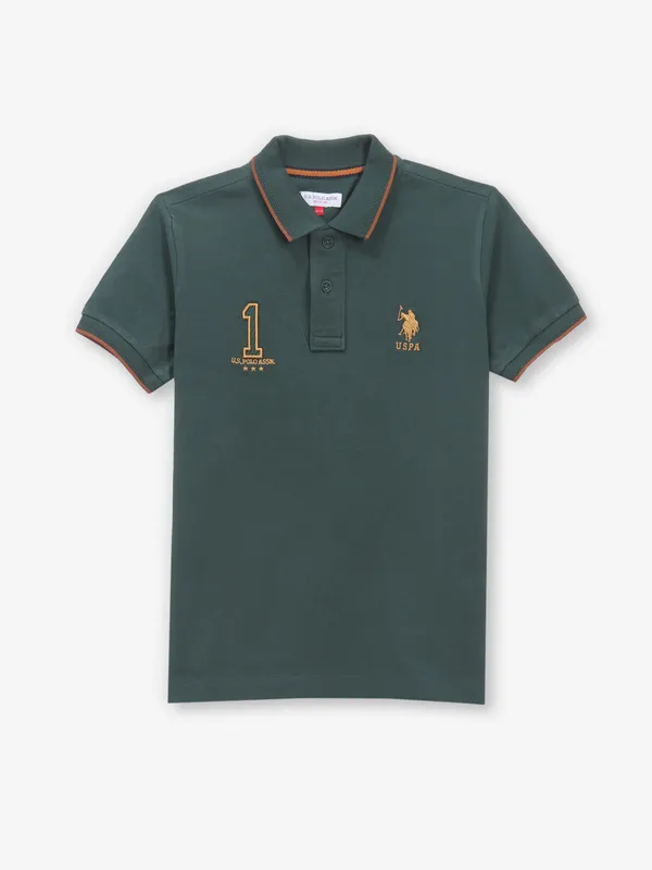 US POLO ASSN dark green cotton t-shirt