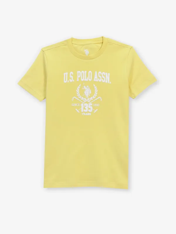 US POLO ASSN lemon yellow cotton t-shirt
