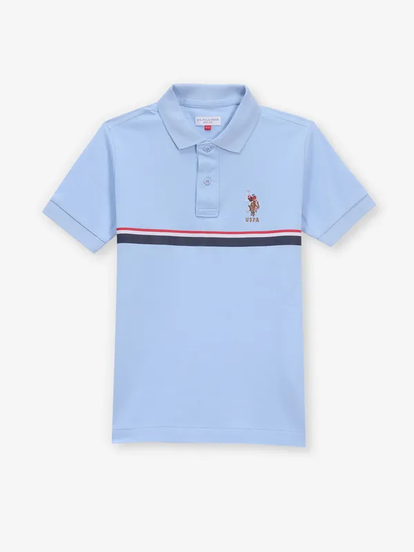 US POLO ASSN mint blue cotton t-shirt