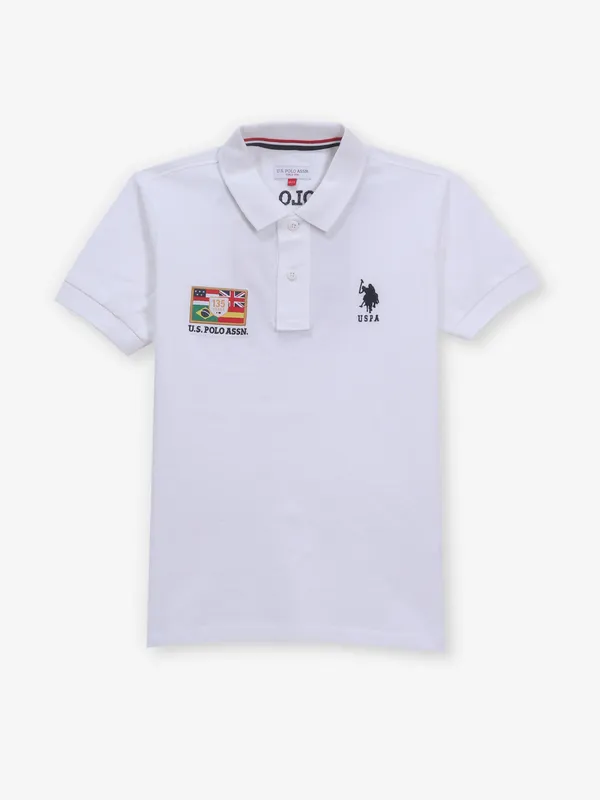 US POLO ASSN white brand name cotton t-shirt