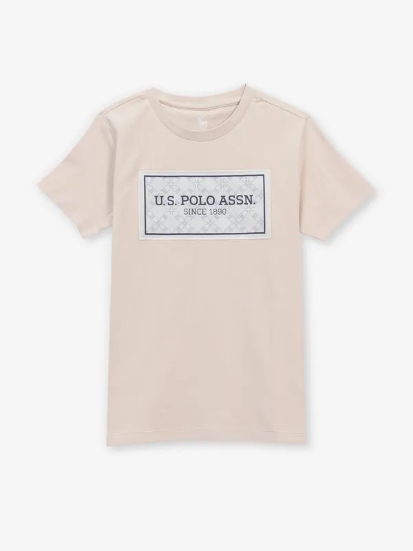 US POLO men cotton t-shirt in beige