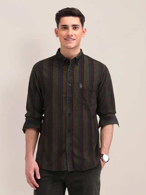 US POLO multicolourd striped cotton shirt